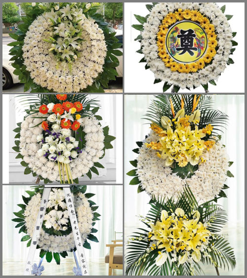 湖北黄冈市英山县南河镇付家坊村花圈速递